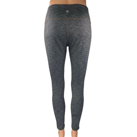 Athleta Women's Gray Mid Rise Activewear Fitness Workout Yoga Leggings Pants M - Picture 3 of 5